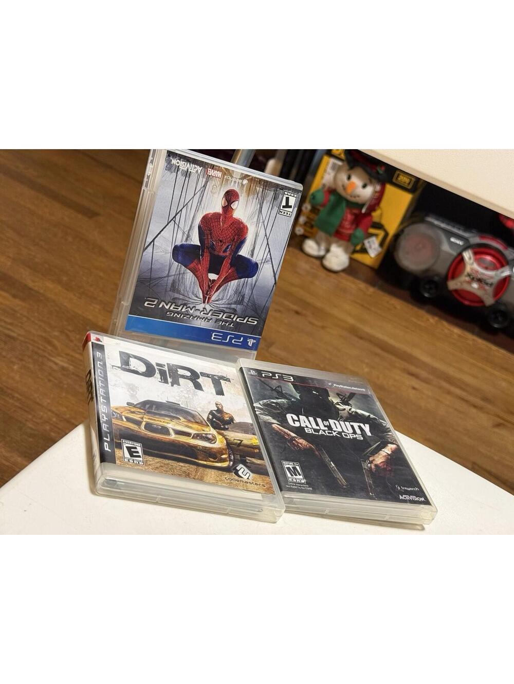 PS3 Games Lot Of 3 , The Amazing Spiner Man 2, Call Of Duty Black Ops, Dirt